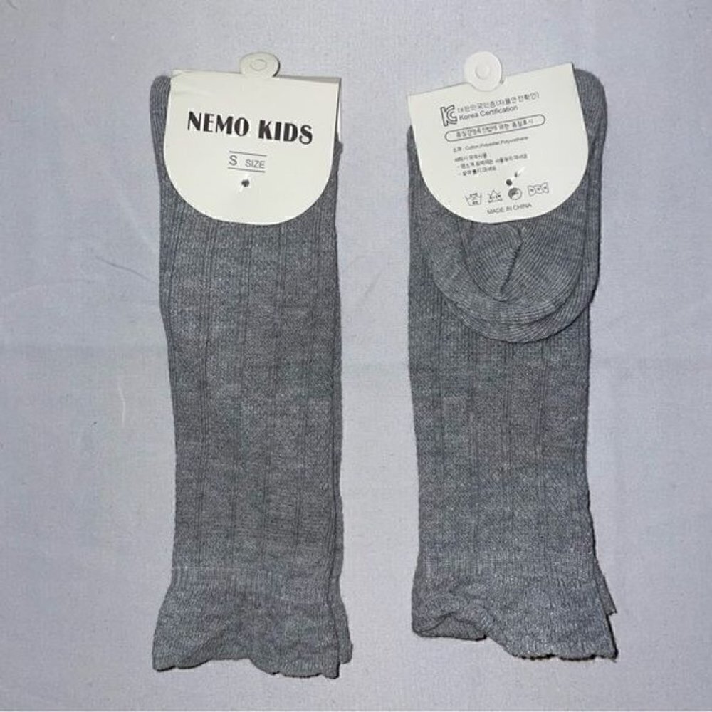 Nemo Kids Socks New born Knee High Boot Ribbed Knit Solid Socks Uniform Pull on